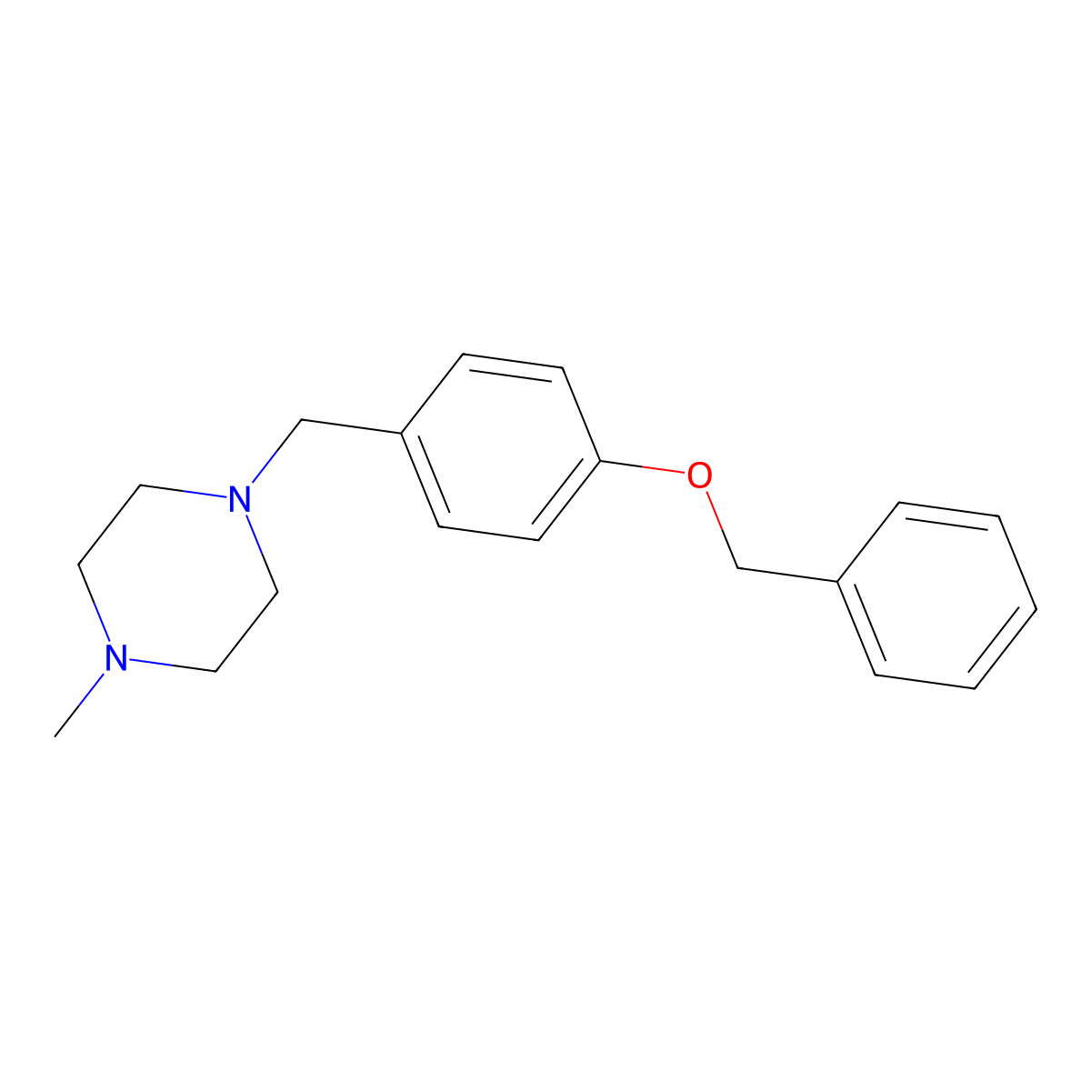 1-[4-(Benzyloxy)benzyl]-4-methylpiperazine molecular structure, CAS 415929-58-7