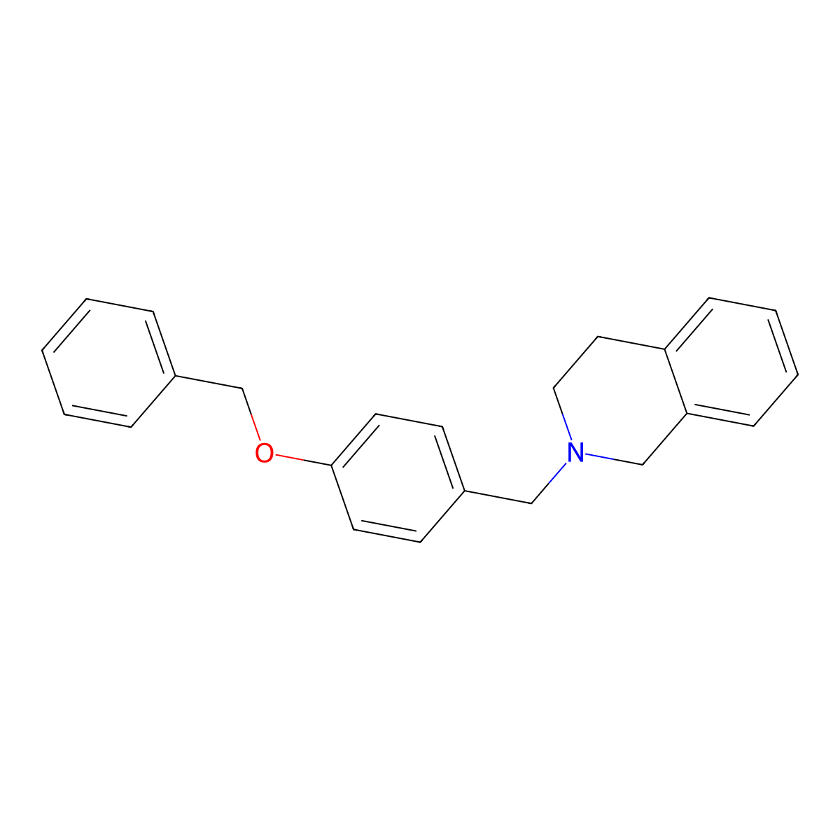 2-[(4-phenylmethoxyphenyl)methyl]-3,4-dihydro-1H-isoquinoline molecular structure, CAS 415929-80-5