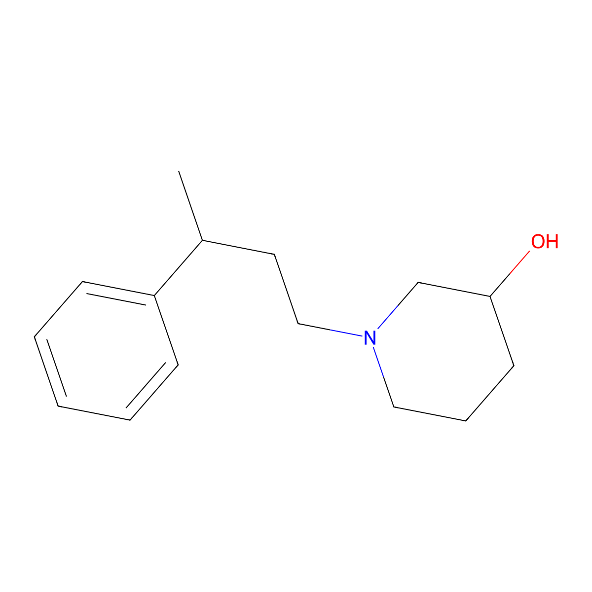 1-(3-Phenylbutyl)piperidin-3-ol molecular structure, CAS 415930-75-5