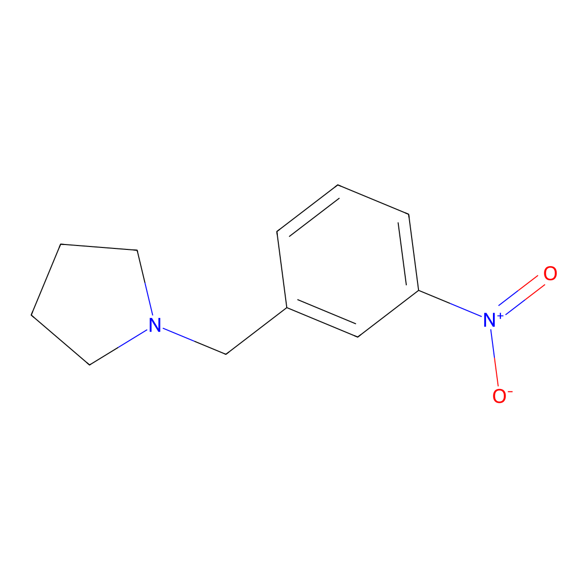 1-[(3-Nitrophenyl)methyl]pyrrolidine molecular structure, CAS 415931-07-6