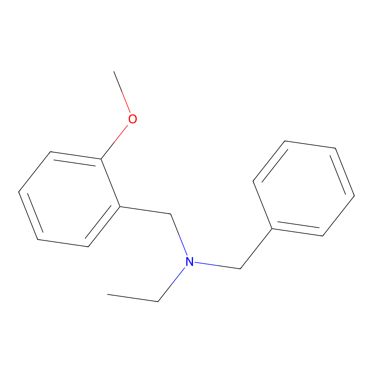 N-Ethyl-2-methoxy-N-(phenylmethyl)benzenemethanamine molecular structure, CAS 415932-25-1