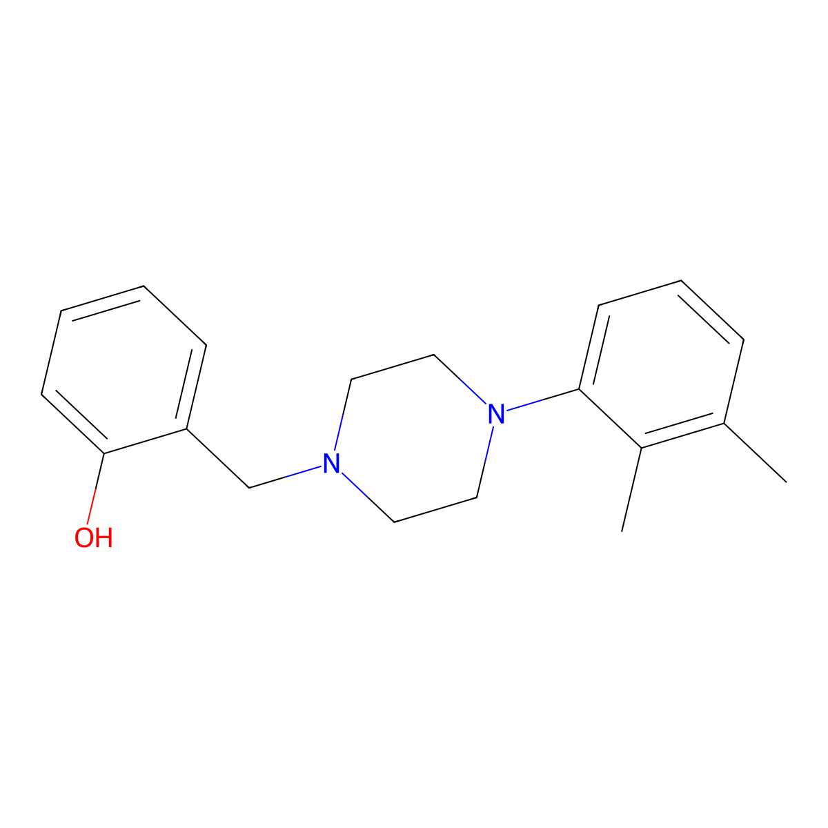 2-[[4-(2,3-Dimethylphenyl)piperazin-1-yl]methyl]phenol molecular structure, CAS 415932-47-7