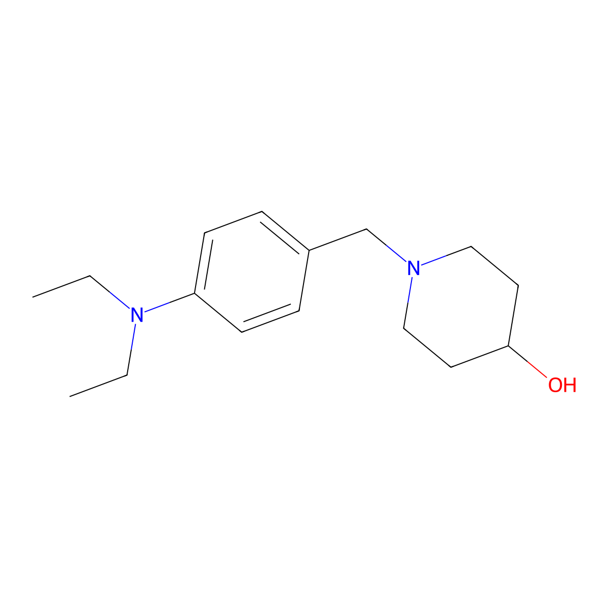 1-[[4-(Diethylamino)phenyl]methyl]piperidin-4-ol molecular structure, CAS 415932-73-9