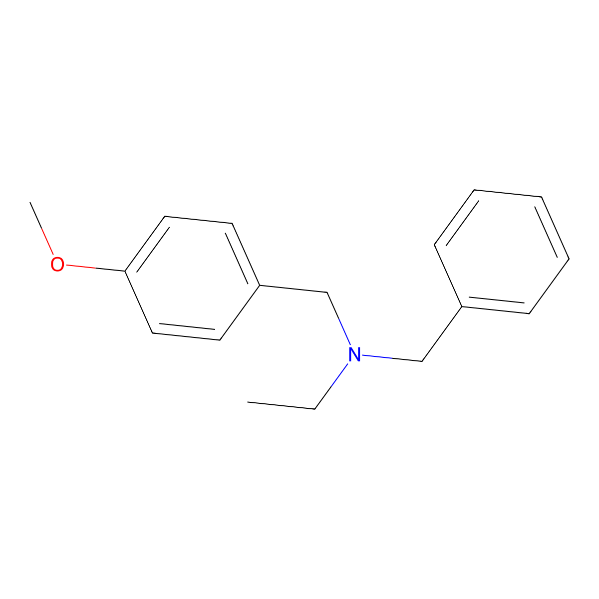 N-benzyl-N-(4-methoxybenzyl)ethanamine molecular structure, CAS 415933-00-5