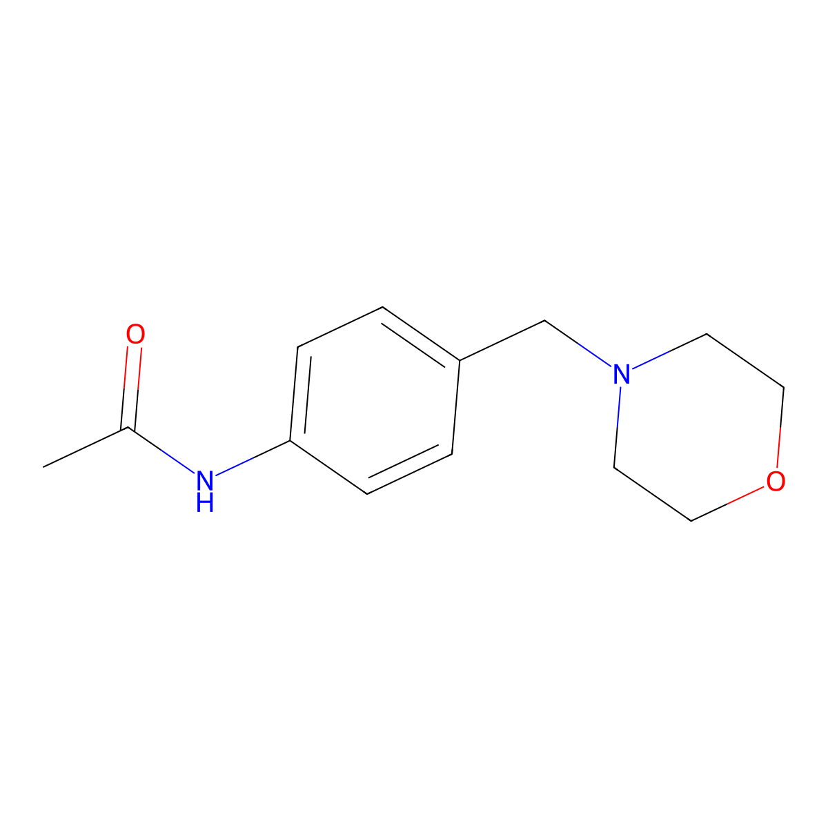 N-(4-((morpholin-4-yl)methyl)phenyl)acetamide molecular structure, CAS 415933-46-9