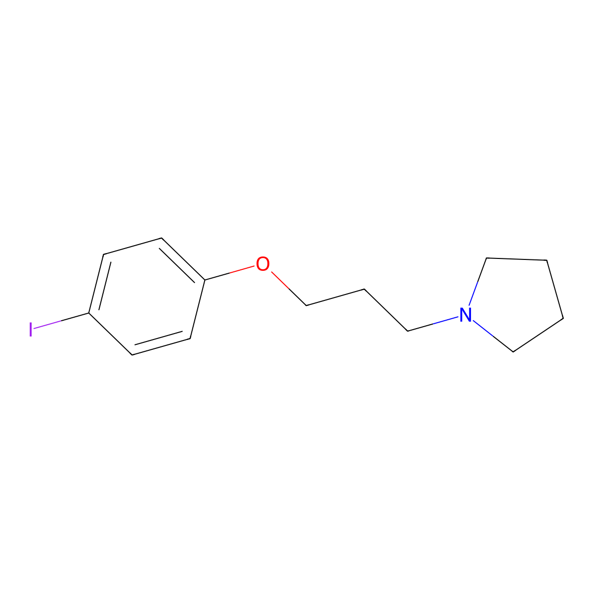 1-[3-(4-Iodophenoxy)propyl]pyrrolidine molecular structure, CAS 415934-29-1