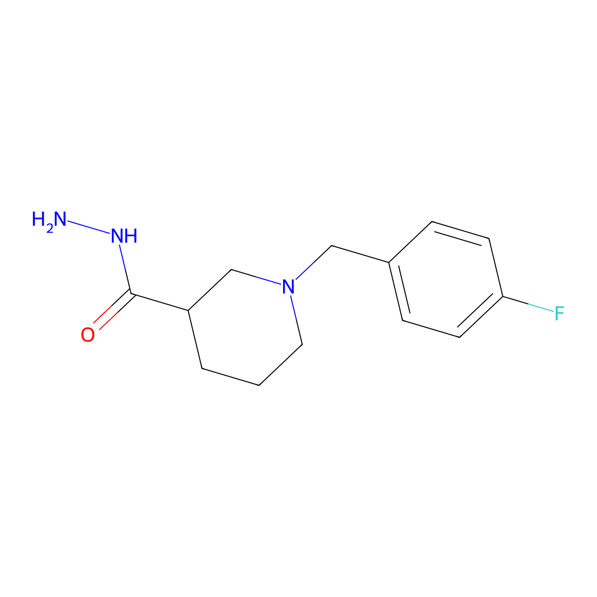 1-(4-Fluorobenzyl)piperidine-3-carbohydrazide molecular structure, CAS 415934-95-1