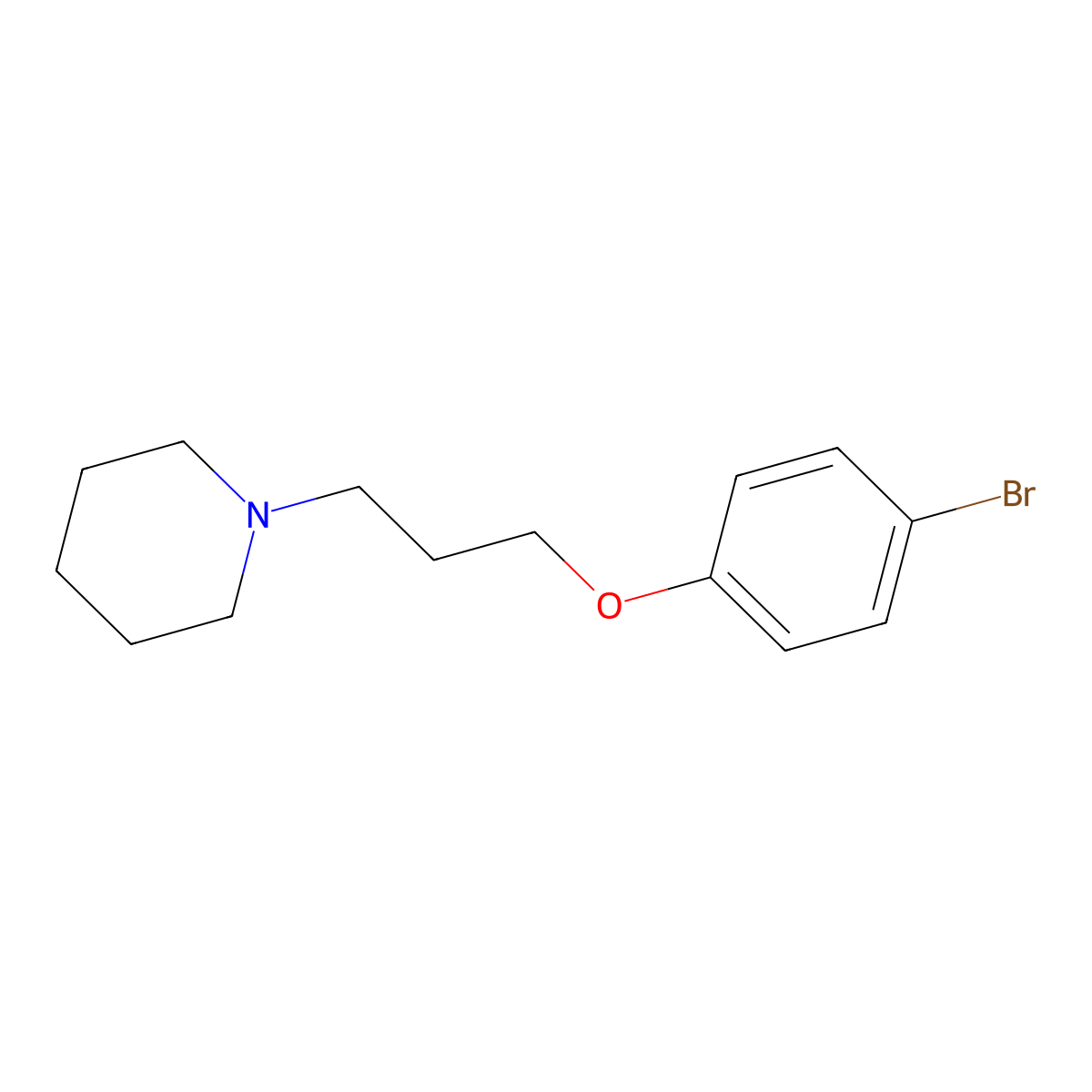 1-(3-(4-Bromophenoxy)propyl)piperidine molecular structure, CAS 415936-57-1