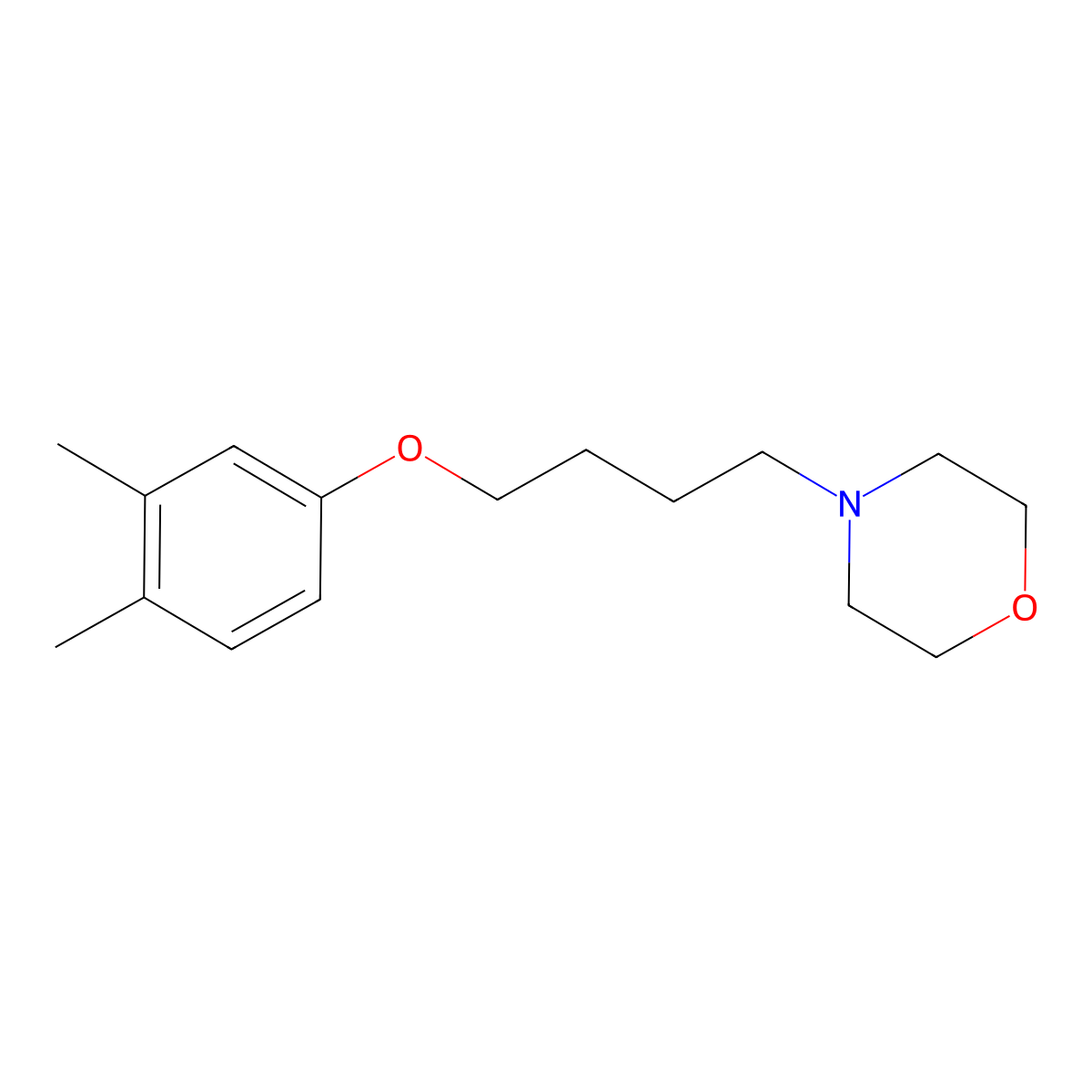 4-[4-(3,4-Dimethylphenoxy)butyl]morpholine molecular structure, CAS 415936-90-2