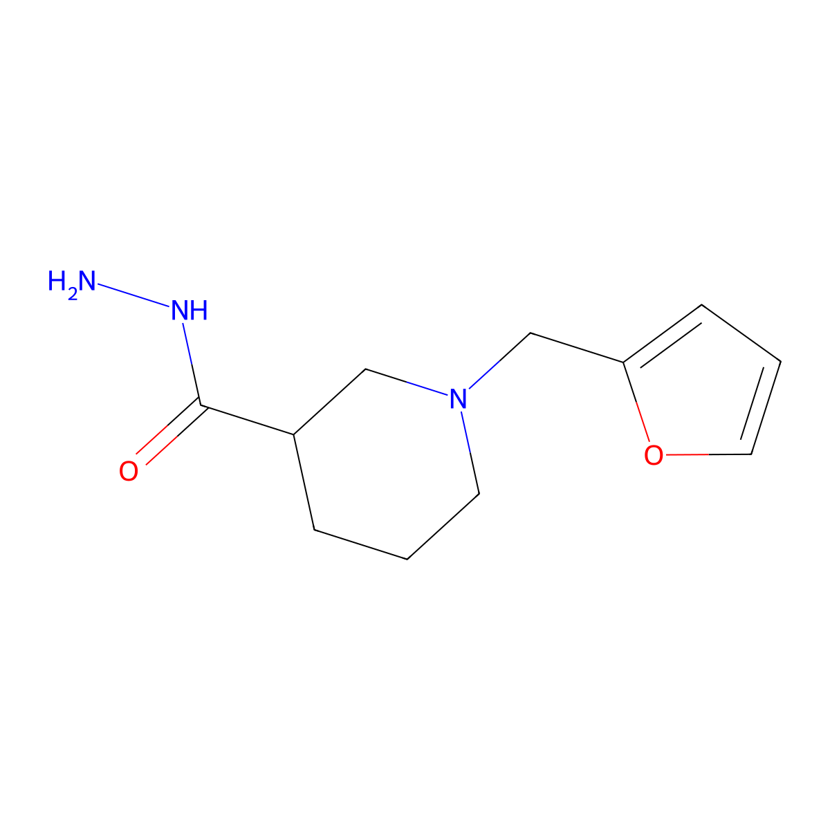 1-(Furan-2-ylmethyl)piperidine-3-carbohydrazide molecular structure, CAS 415937-00-7