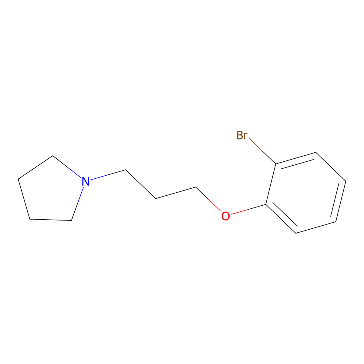 1-(3-(2-Bromophenoxy)propyl)pyrrolidine molecular structure, CAS 415937-02-9