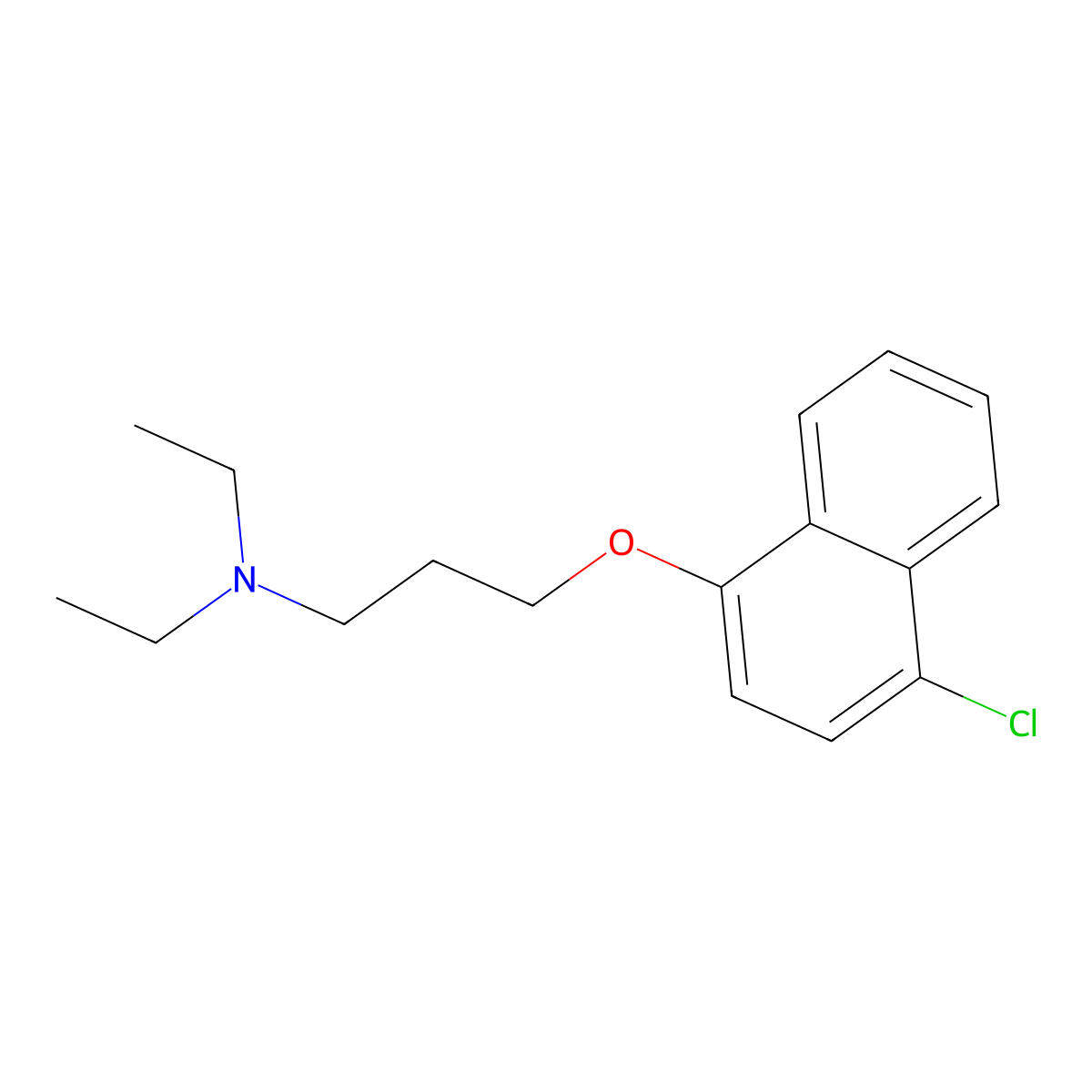 3-(4-chloronaphthalen-1-yl)oxy-N,N-diethylpropan-1-amine molecular structure, CAS 415938-00-0