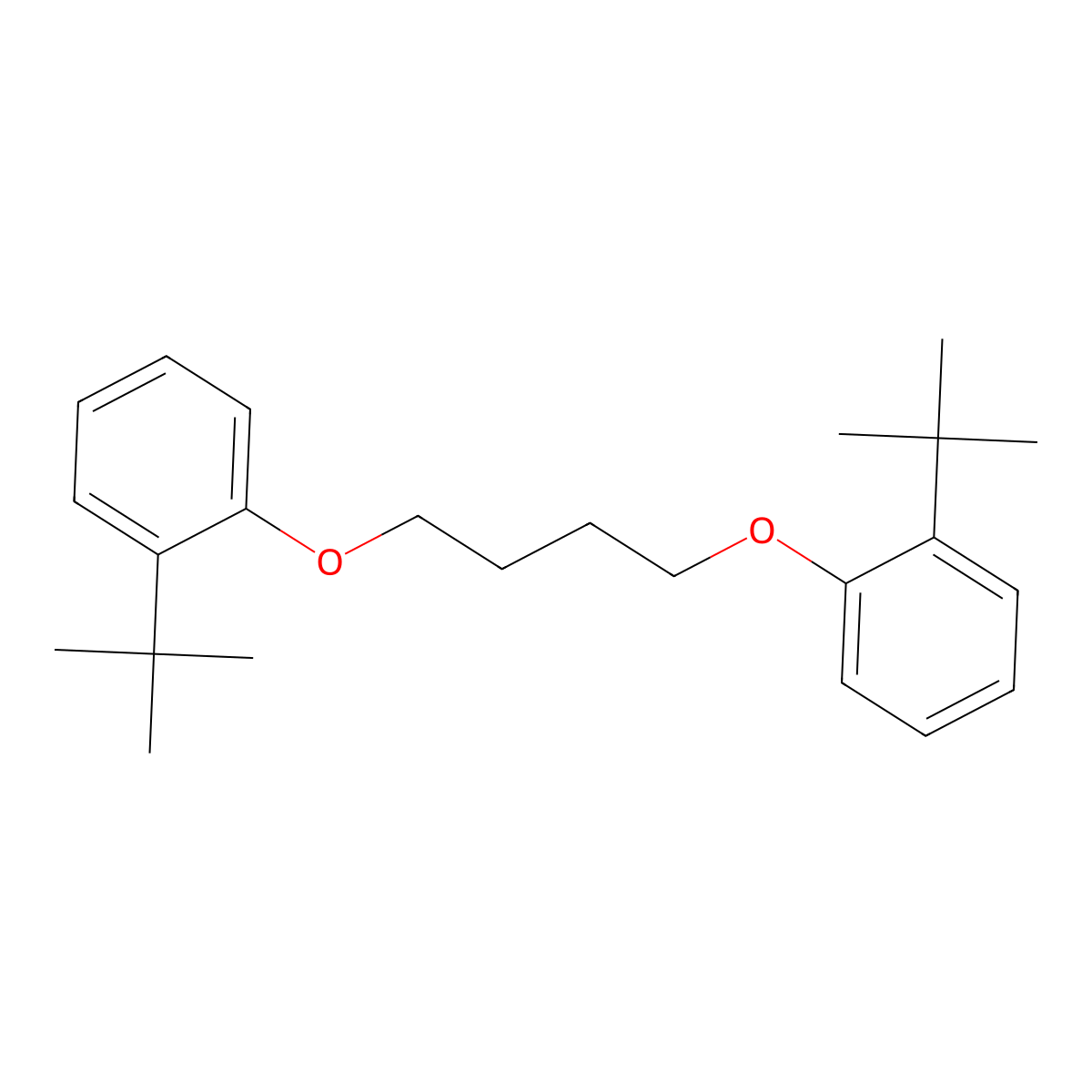 1-Tert-butyl-2-[4-(2-tert-butylphenoxy)butoxy]benzene molecular structure, CAS 415938-31-7
