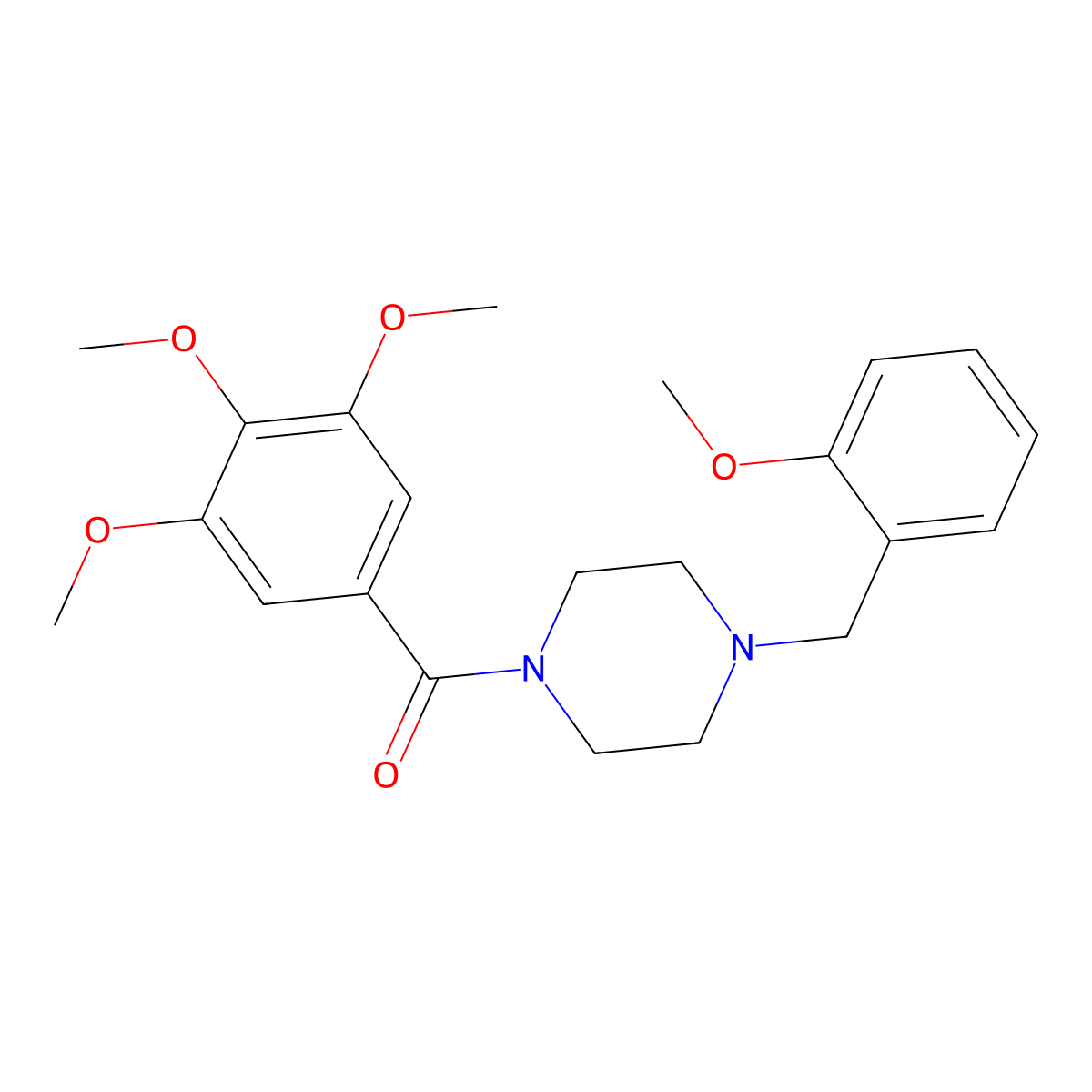 [4-[(2-Methoxyphenyl)methyl]piperazin-1-yl]-(3,4,5-trimethoxyphenyl)methanone molecular structure, CAS 415942-29-9