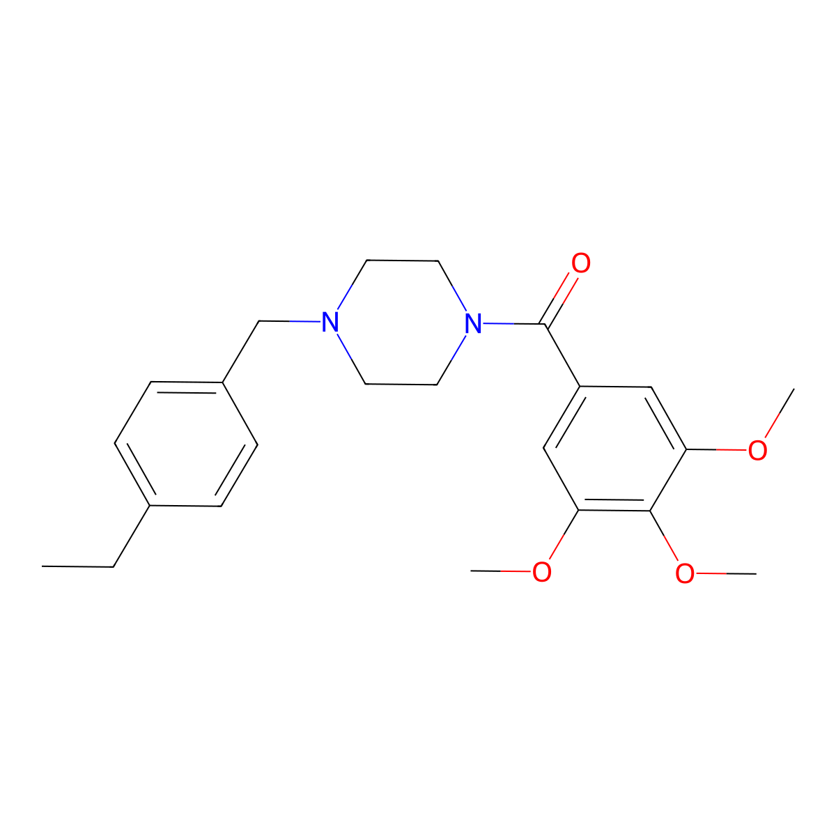 [4-[(4-Ethylphenyl)methyl]piperazin-1-yl]-(3,4,5-trimethoxyphenyl)methanone molecular structure, CAS 415942-33-5