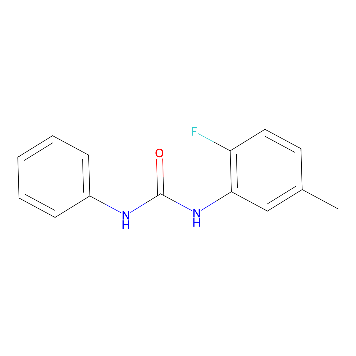 1-(2-Fluoro-5-methylphenyl)-3-phenylurea molecular structure, CAS 415943-68-9