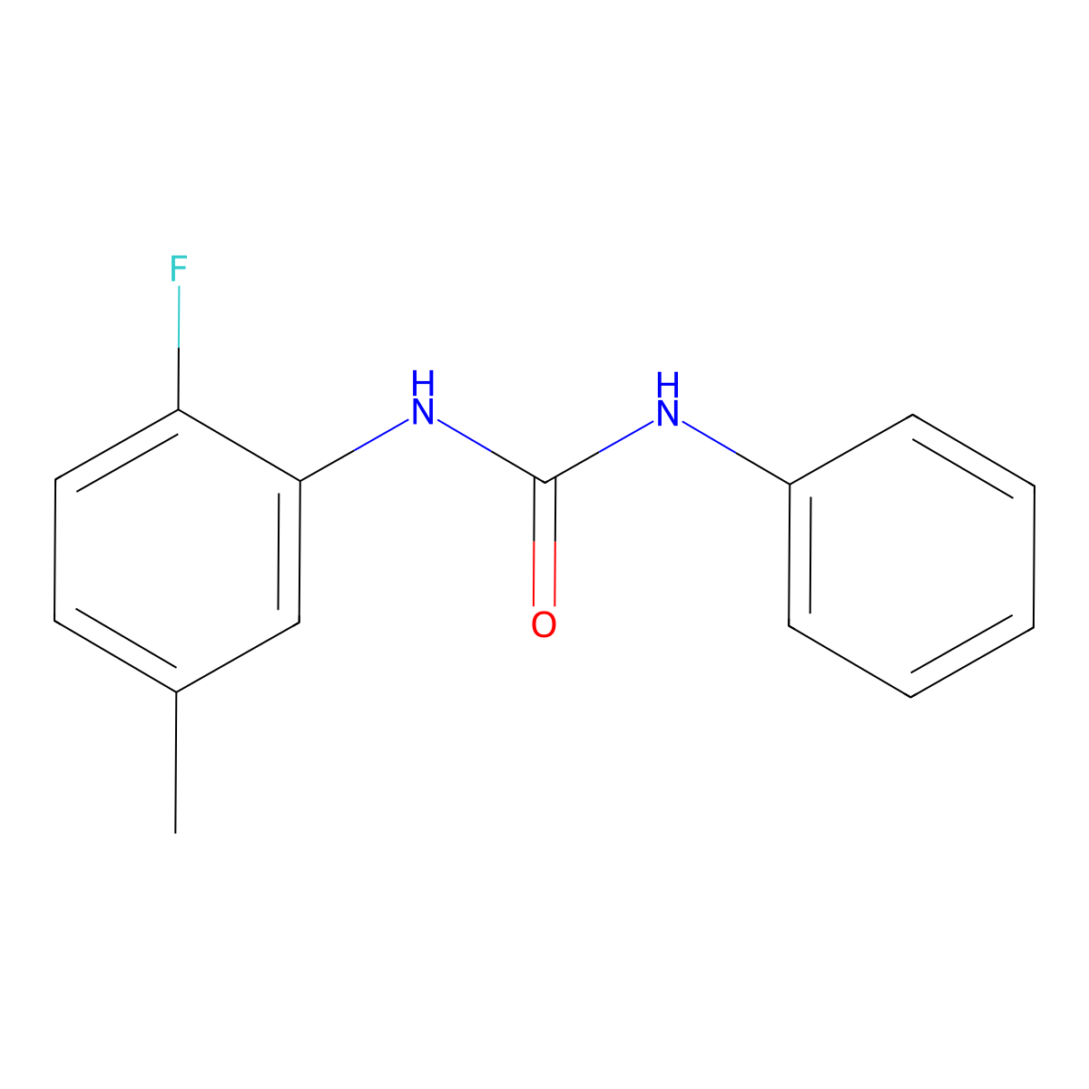 1-(2-Fluoro-5-methylphenyl)-3-phenylurea molecular structure, CAS 415943-68-9