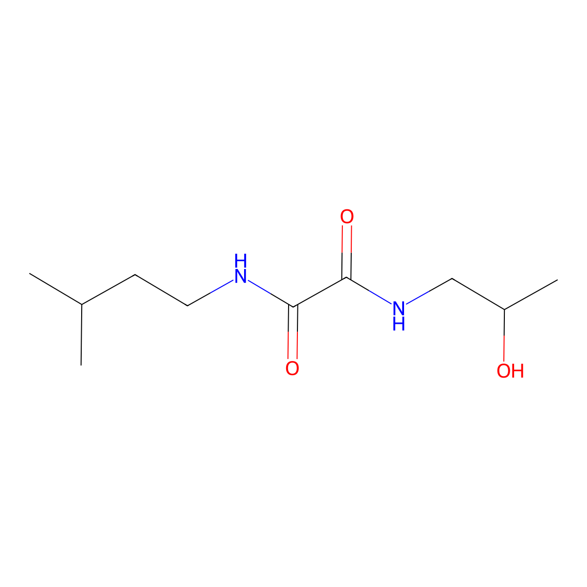 N-(2-hydroxypropyl)-N'-(3-methylbutyl)ethanediamide molecular structure, CAS 415944-26-2