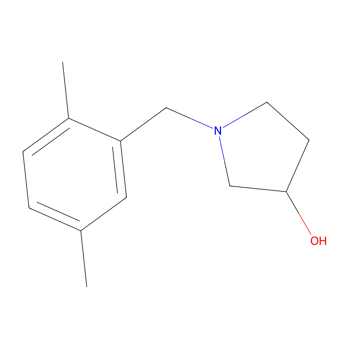 1-[(2,5-Dimethylphenyl)methyl]pyrrolidin-3-ol molecular structure, CAS 415946-22-4