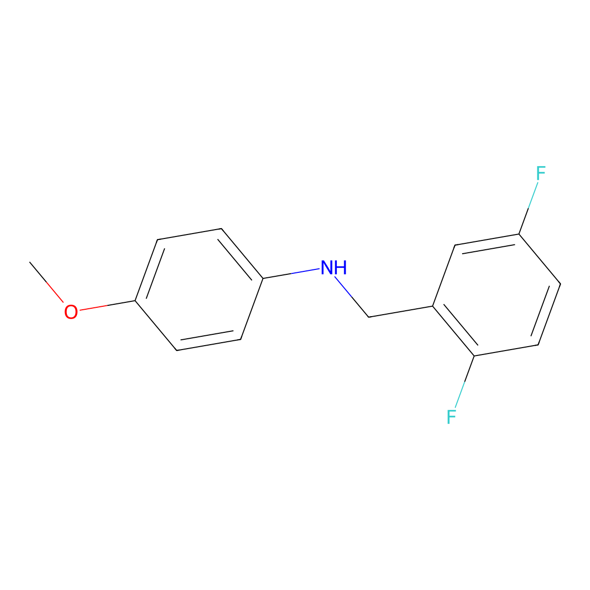 2,5-Difluoro-N-(4-methoxyphenyl)benzenemethanamine molecular structure, CAS 415947-49-8