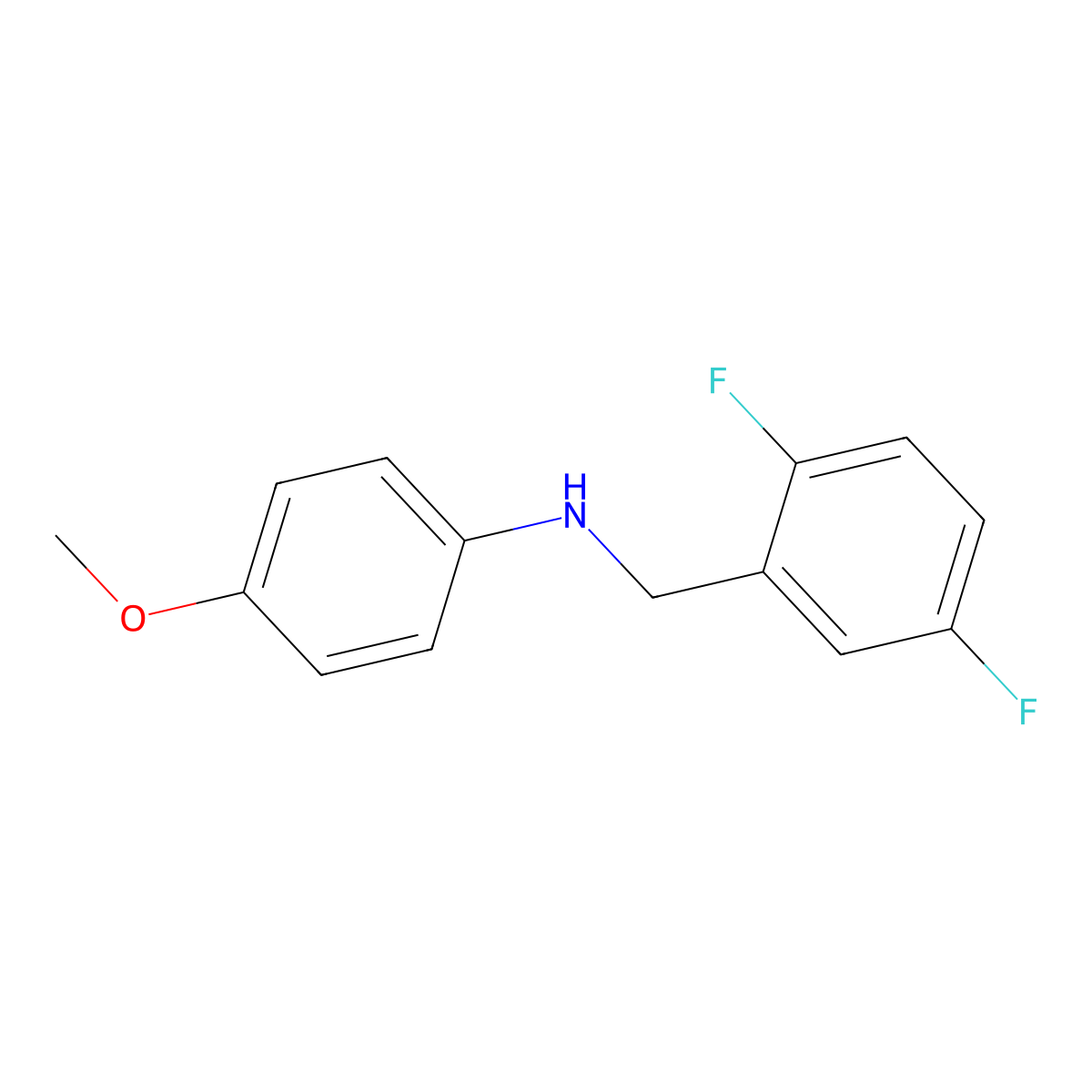 2,5-Difluoro-N-(4-methoxyphenyl)benzenemethanamine molecular structure, CAS 415947-49-8
