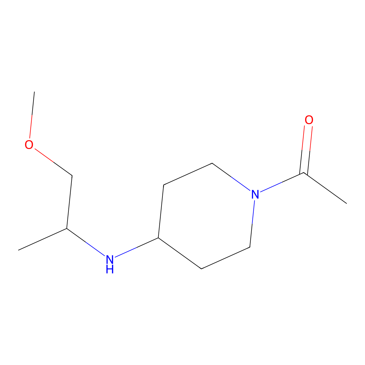 1-{4-[(1-Methoxypropan-2-yl)amino]piperidin-1-yl}ethan-1-one molecular structure, CAS 415947-84-1