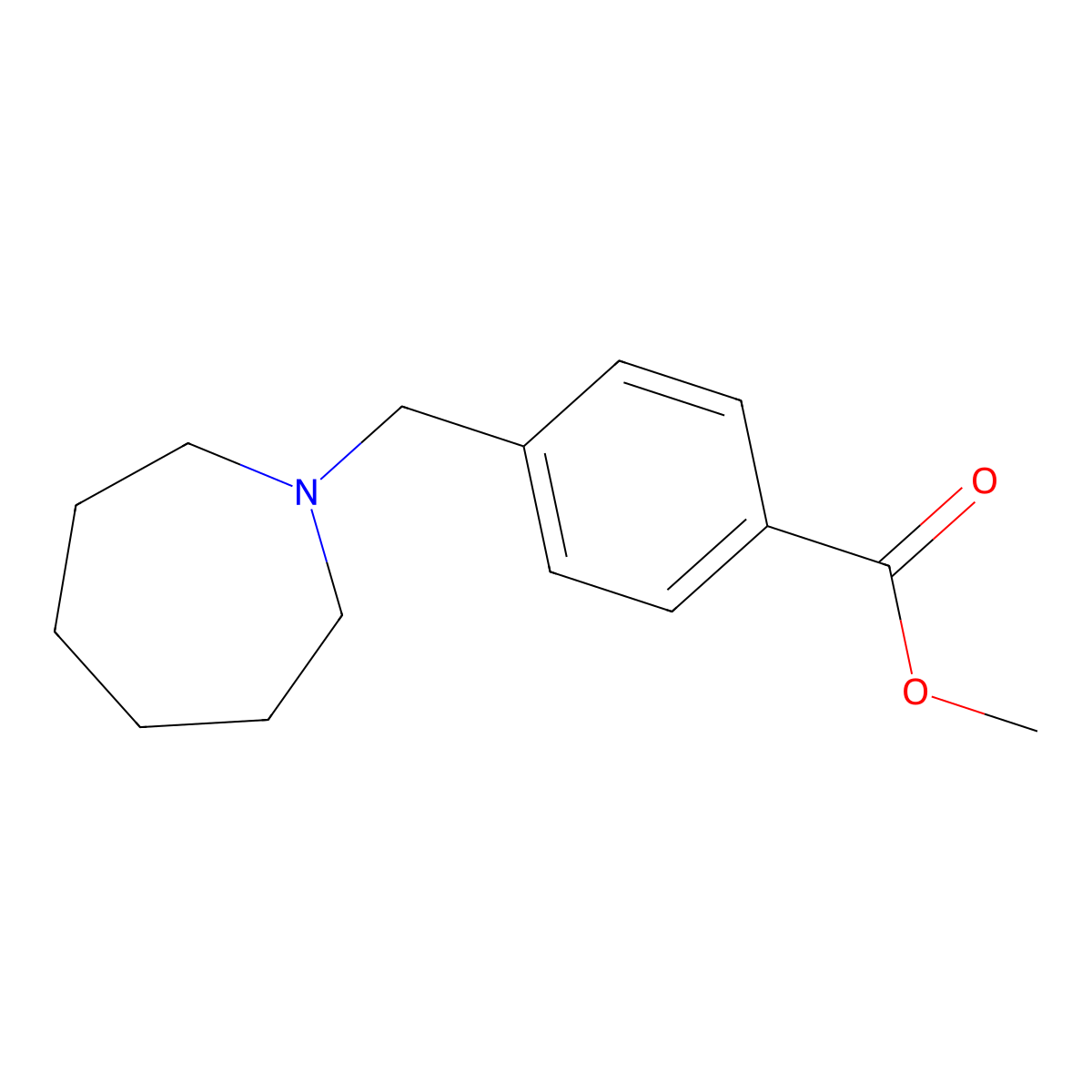 Methyl 4-(1-azepanylmethyl)benzoate molecular structure, CAS 415948-42-4