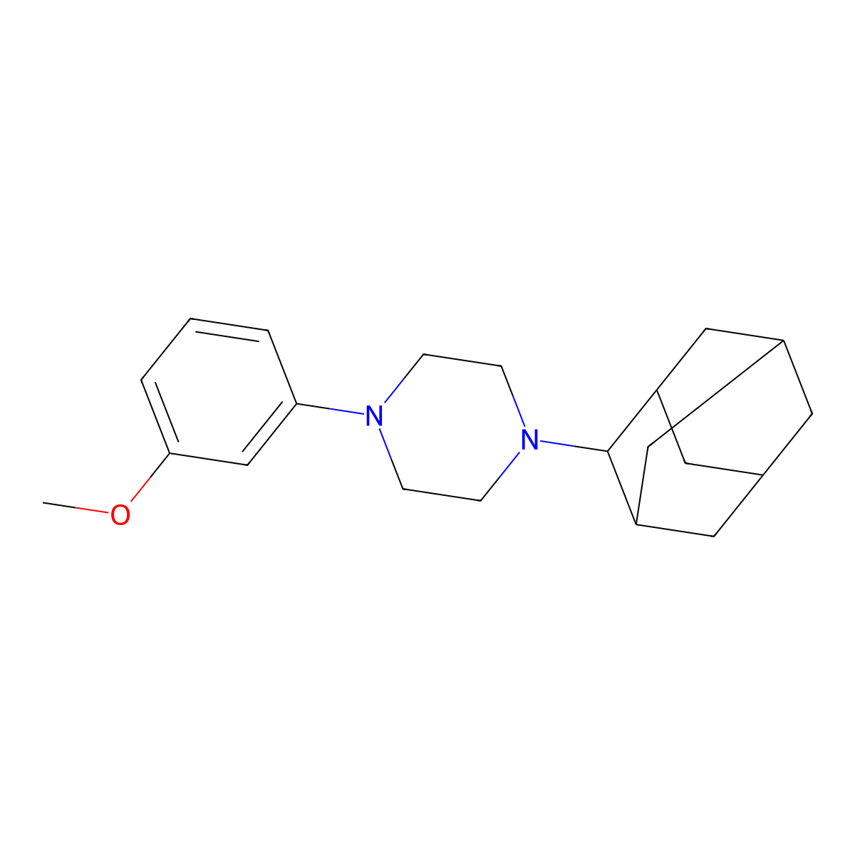 1-(2-Adamantyl)-4-(3-methoxyphenyl)piperazine molecular structure, CAS 415950-42-4
