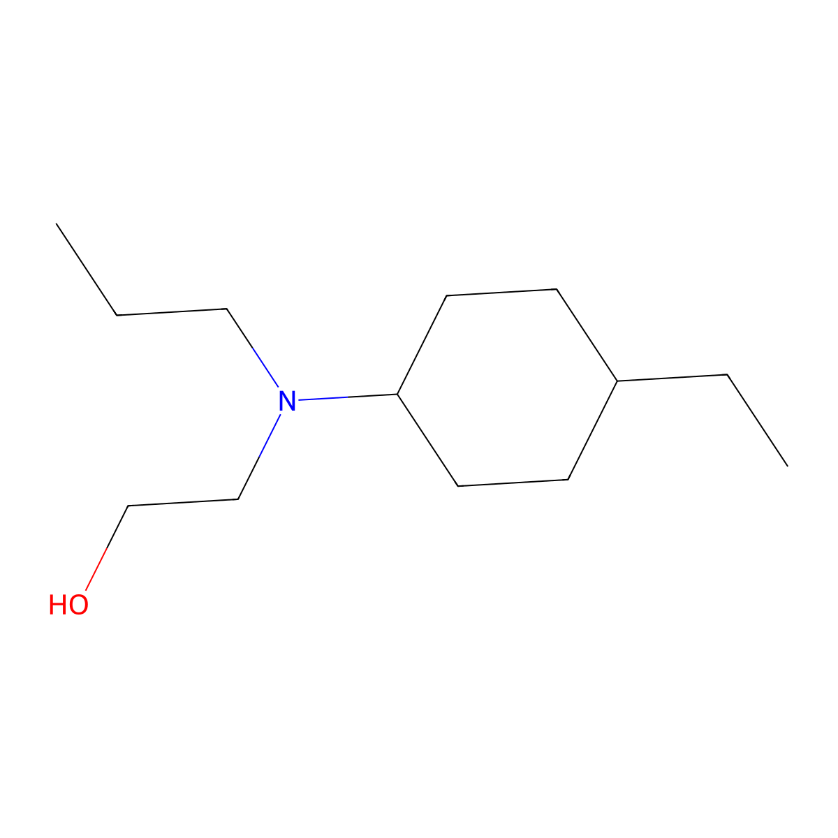 2-[(4-Ethylcyclohexyl)(propyl)amino]ethanol molecular structure, CAS 415951-02-9