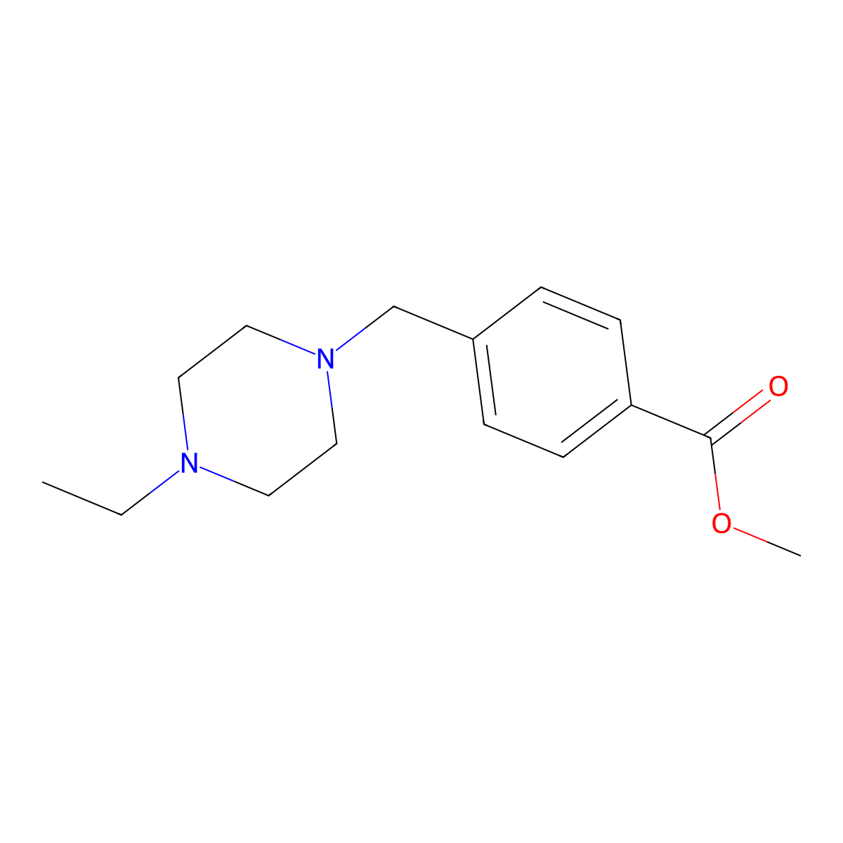 Methyl 4-((4-ethylpiperazin-1-yl)methyl)benzoate molecular structure, CAS 415951-48-3