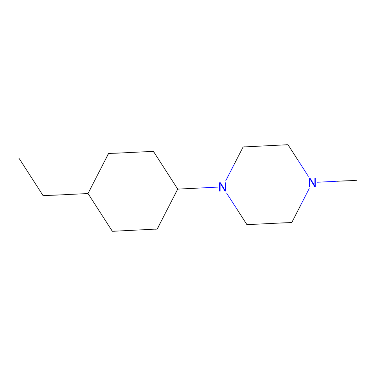 1-(4-Ethylcyclohexyl)-4-methylpiperazine molecular structure, CAS 415952-60-2