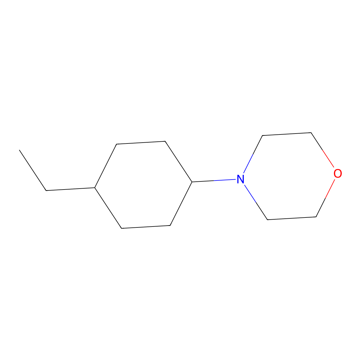 4-(4-Ethylcyclohexyl)morpholine molecular structure, CAS 415953-06-9