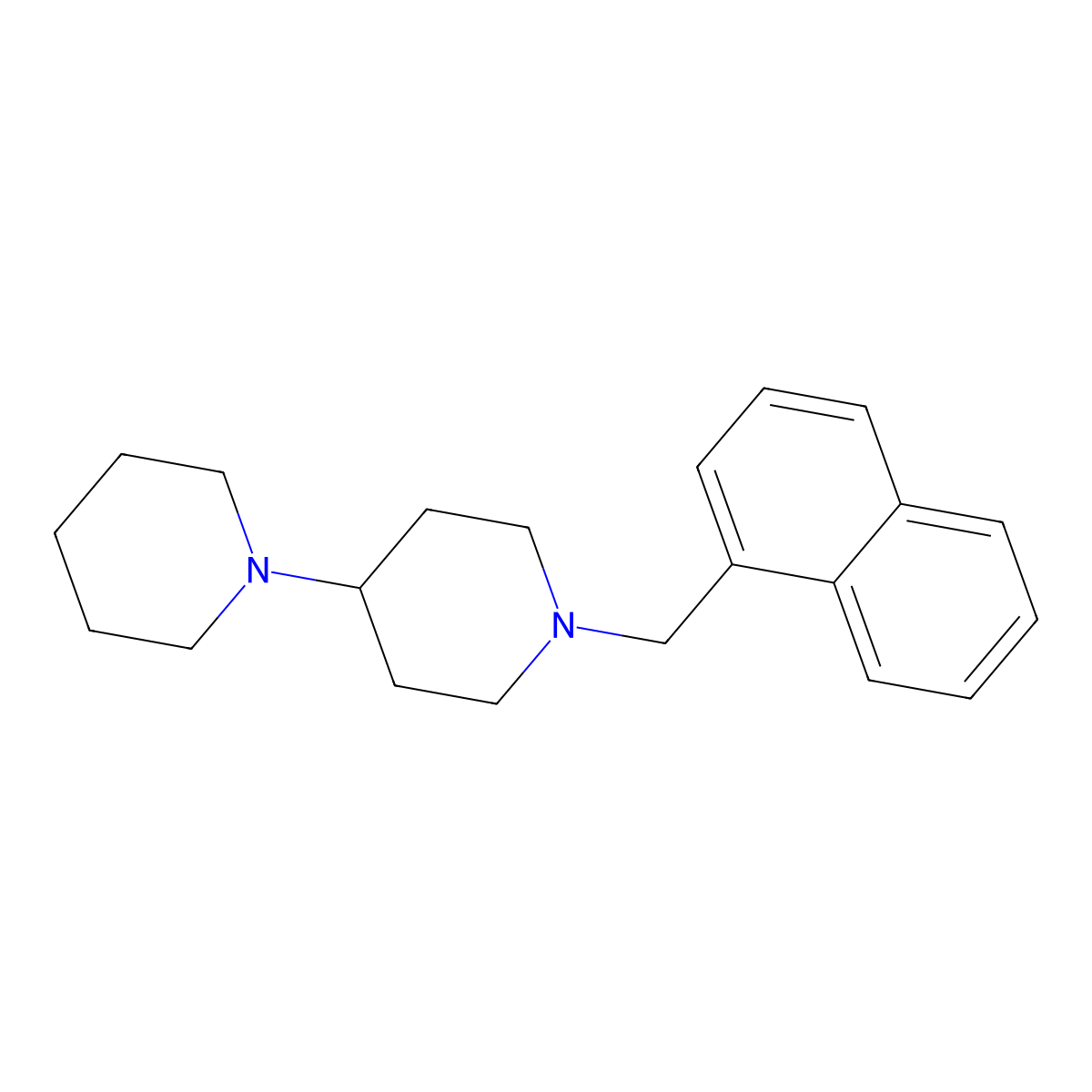 1'-(Naphthalen-1-ylmethyl)-1,4'-bipiperidine molecular structure, CAS 415953-27-4