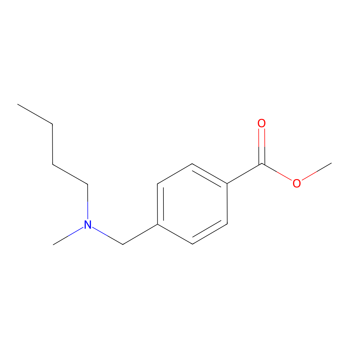 Methyl 4-{[butyl(methyl)amino]methyl}benzoate molecular structure, CAS 415954-28-8