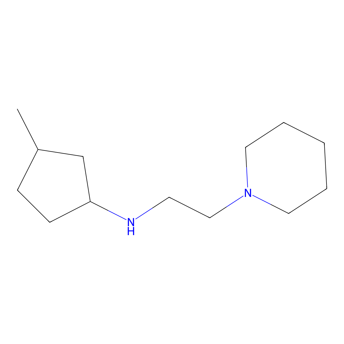3-Methyl-N-[2-(piperidin-1-YL)ethyl]cyclopentan-1-amine molecular structure, CAS 415954-48-2
