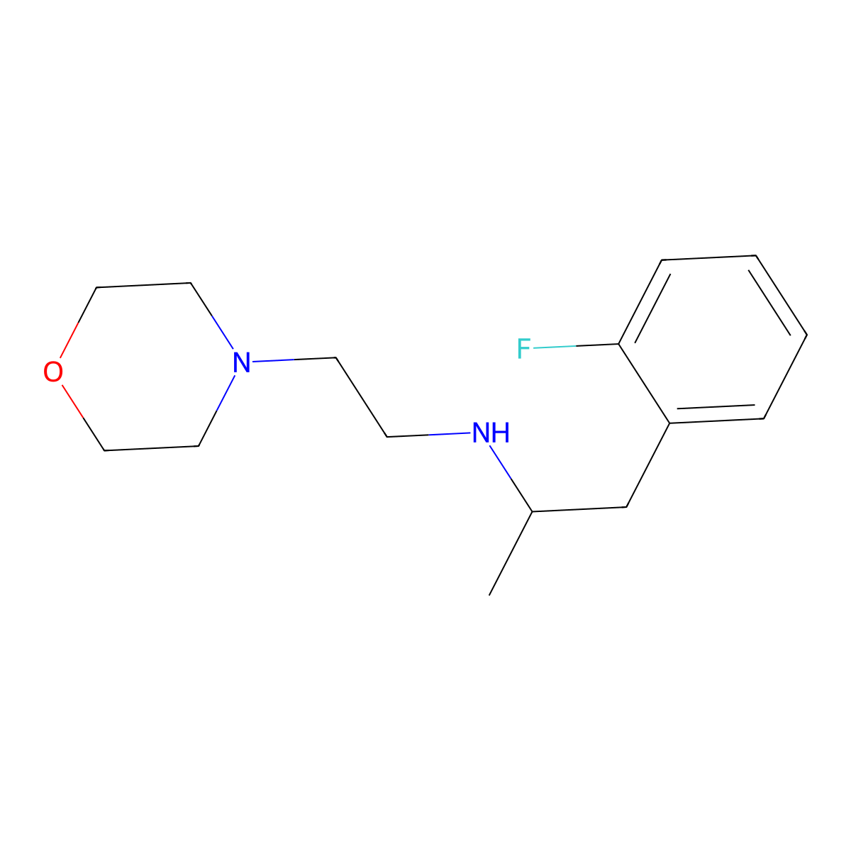 1-(2-fluorophenyl)-N-(2-morpholin-4-ylethyl)propan-2-amine molecular structure, CAS 415954-50-6