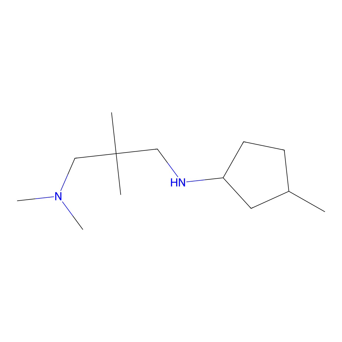 N,N,2,2-tetramethyl-N'-(3-methylcyclopentyl)propane-1,3-diamine molecular structure, CAS 415955-01-0