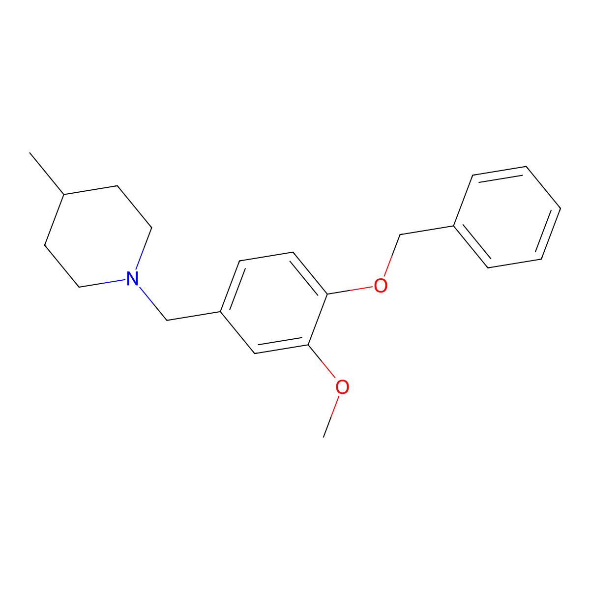 1-[4-(Benzyloxy)-3-methoxybenzyl]-4-methylpiperidine molecular structure, CAS 415955-15-6