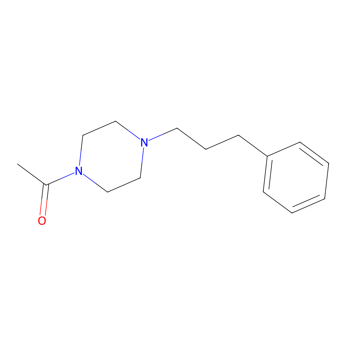 1-[4-(3-Phenylpropyl)piperazin-1-yl]ethan-1-one molecular structure, CAS 415955-32-7