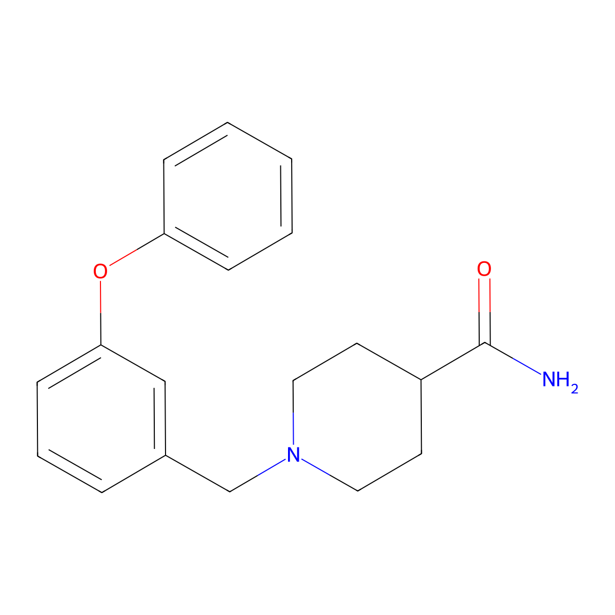 1-(3-Phenoxybenzyl)piperidine-4-carboxamide molecular structure, CAS 415956-15-9