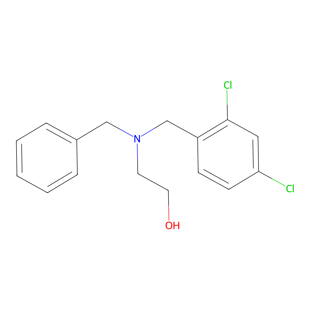 2-[Benzyl-[(2,4-dichlorophenyl)methyl]amino]ethanol molecular structure, CAS 415958-29-1