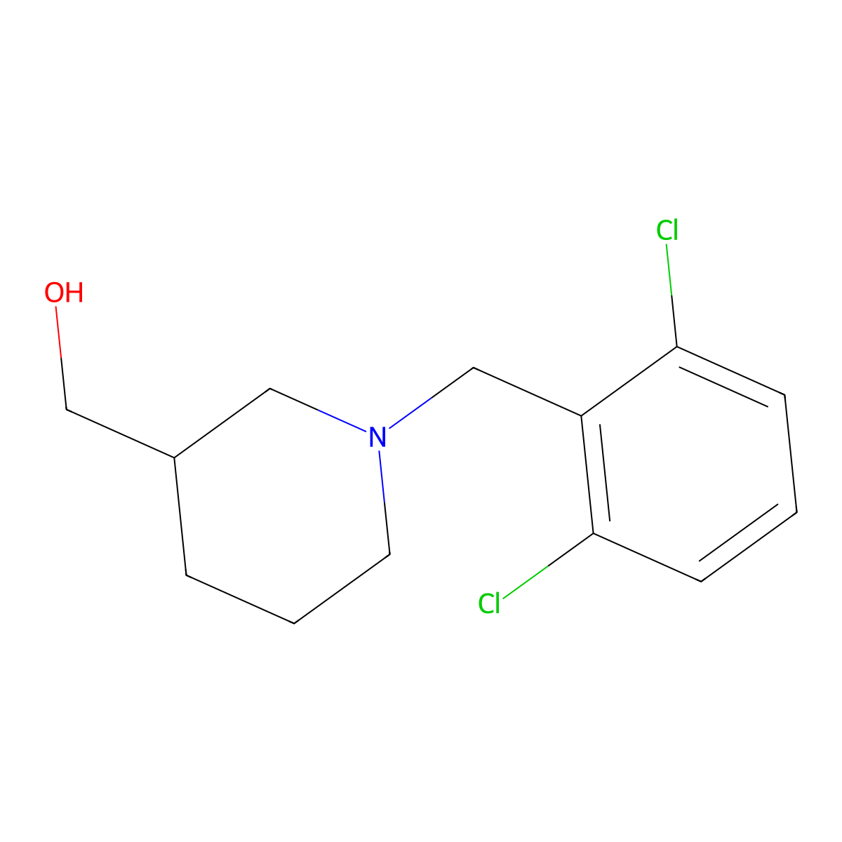 [1-(2,6-Dichloro-benzyl)-piperidin-3-yl]-methanol molecular structure, CAS 415959-60-3