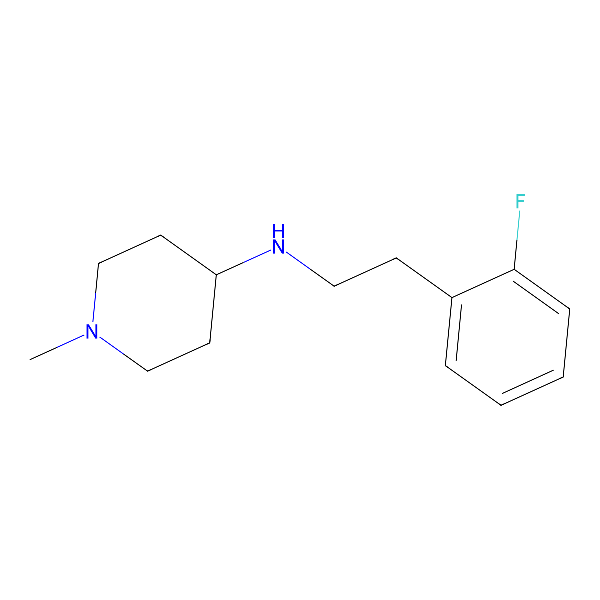 n-(2-Fluorophenethyl)-1-methylpiperidin-4-amine molecular structure, CAS 415959-80-7
