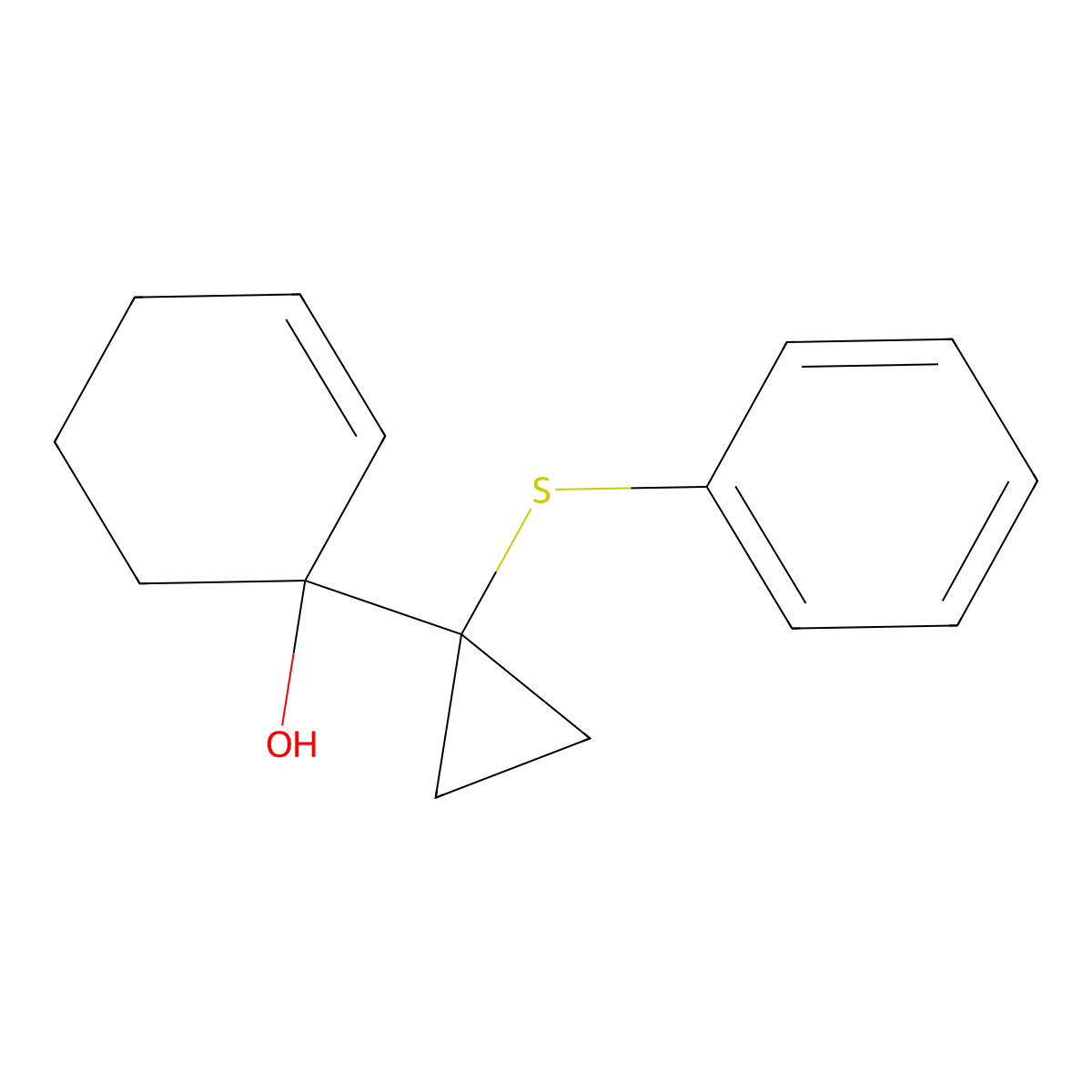 1-(1-(Phenylthio)cyclopropyl)cyclohex-2-enol molecular structure, CAS 41596-95-6