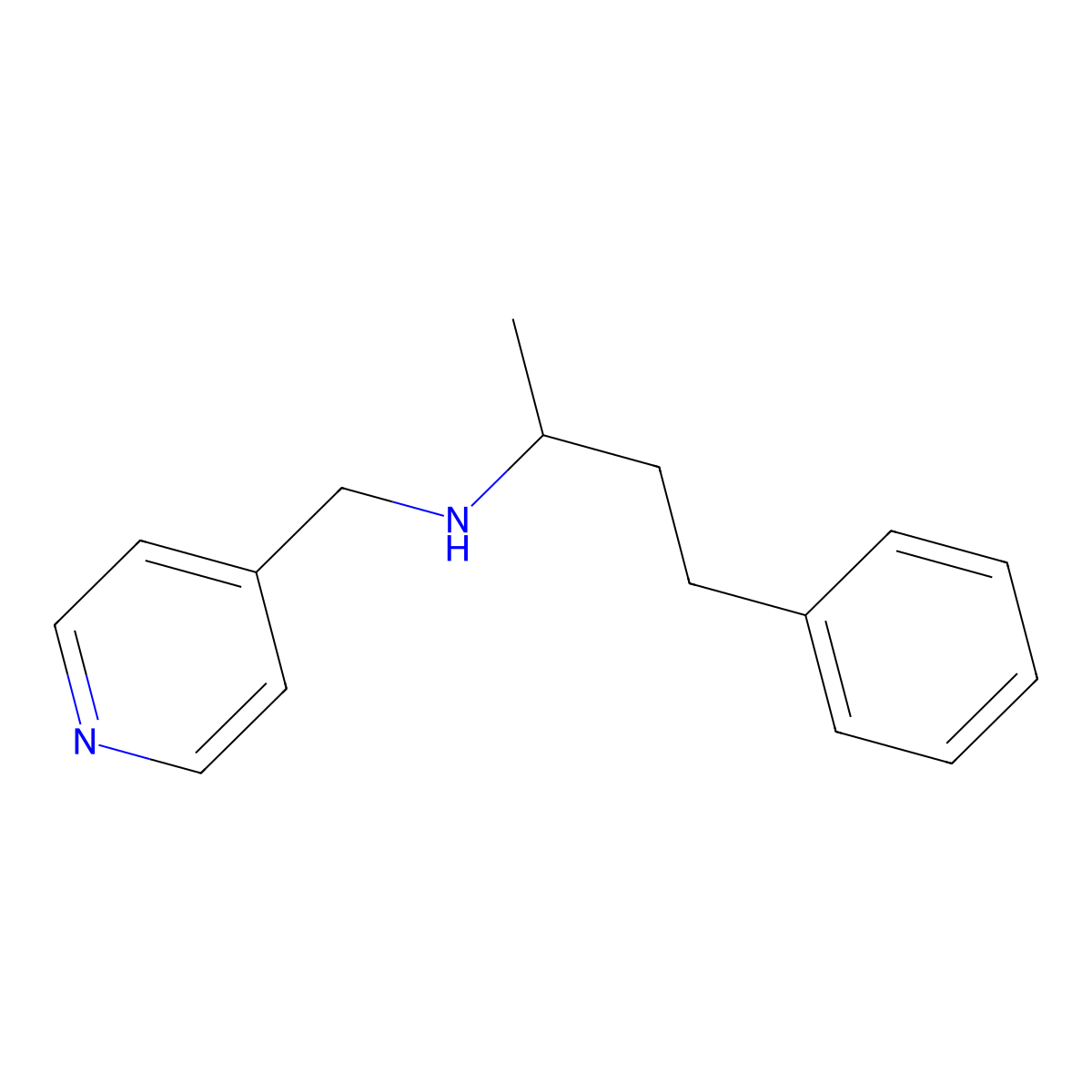 4-phenyl-N-(pyridin-4-ylmethyl)-2-butanamine molecular structure, CAS 415960-39-3