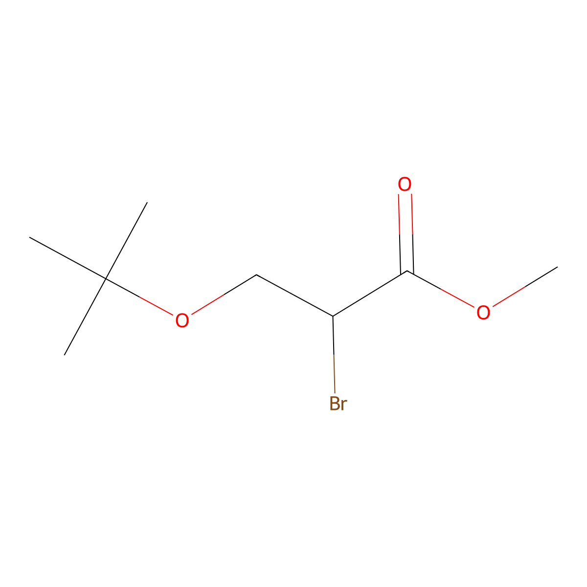 Methyl 2-bromo-3-(tert-butoxy)propanoate molecular structure, CAS 415963-60-9