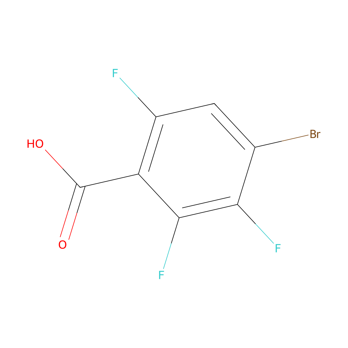 4-Bromo-2,3,6-trifluorobenzoic acid molecular structure, CAS 415965-35-4