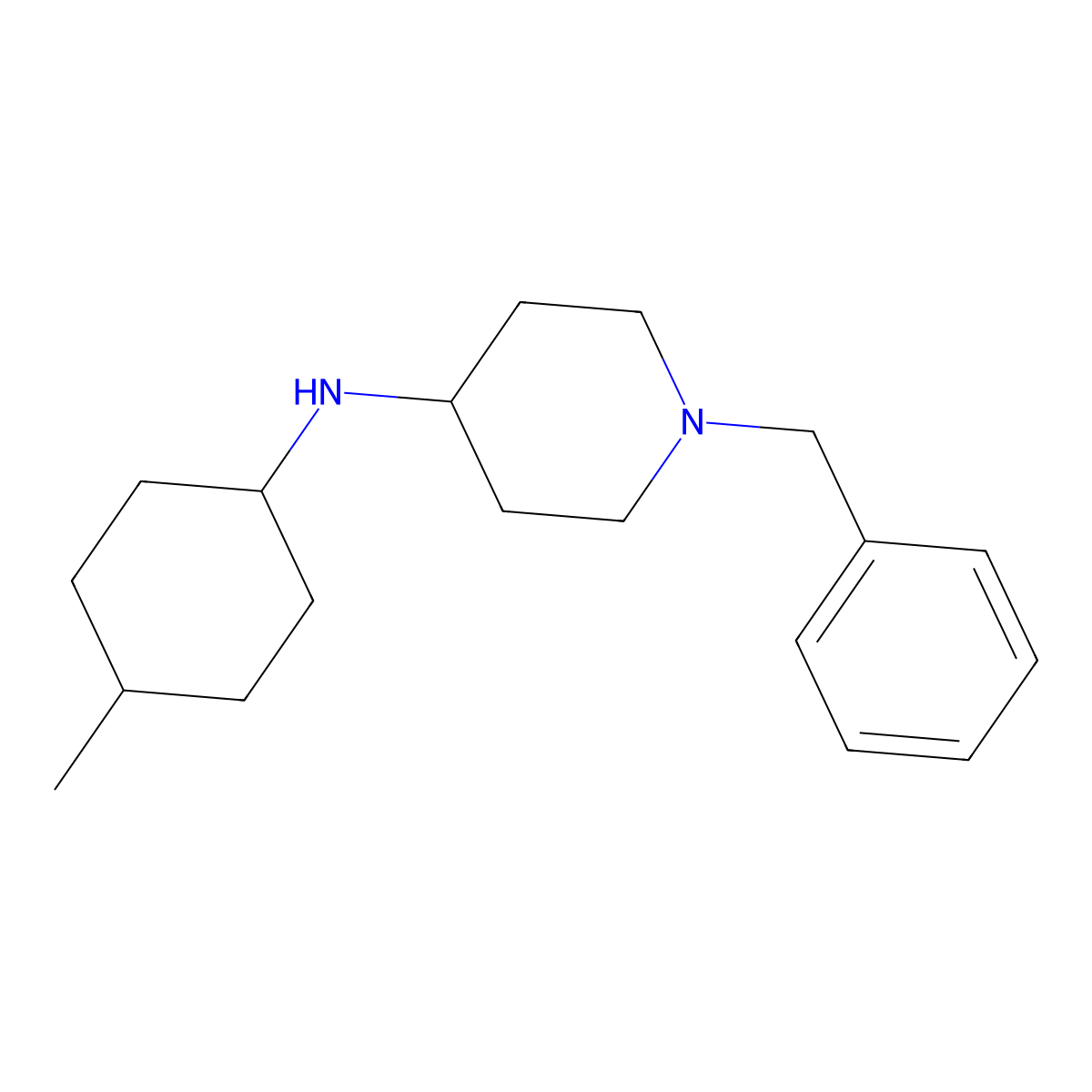 1-benzyl-N-(4-methylcyclohexyl)piperidin-4-amine molecular structure, CAS 415967-84-9