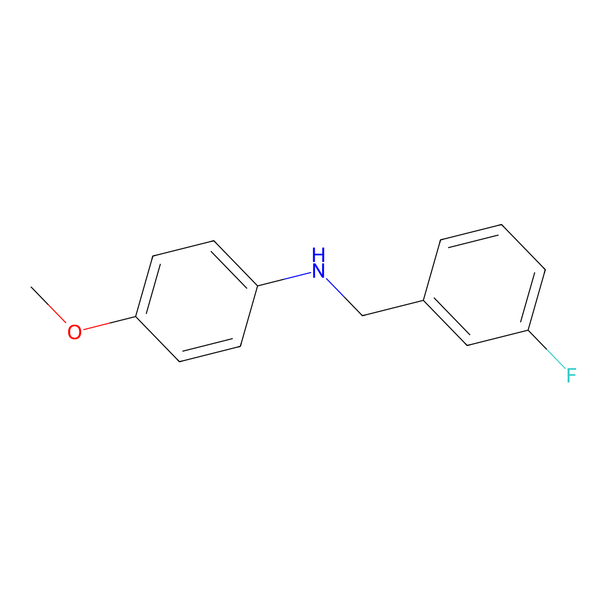 N-[(3-fluorophenyl)methyl]-4-methoxyaniline molecular structure, CAS 415968-77-3