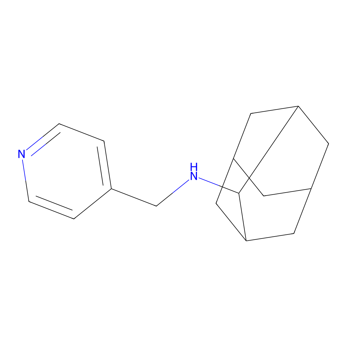N-(pyridin-4-ylmethyl)adamantan-2-amine molecular structure, CAS 415969-89-0